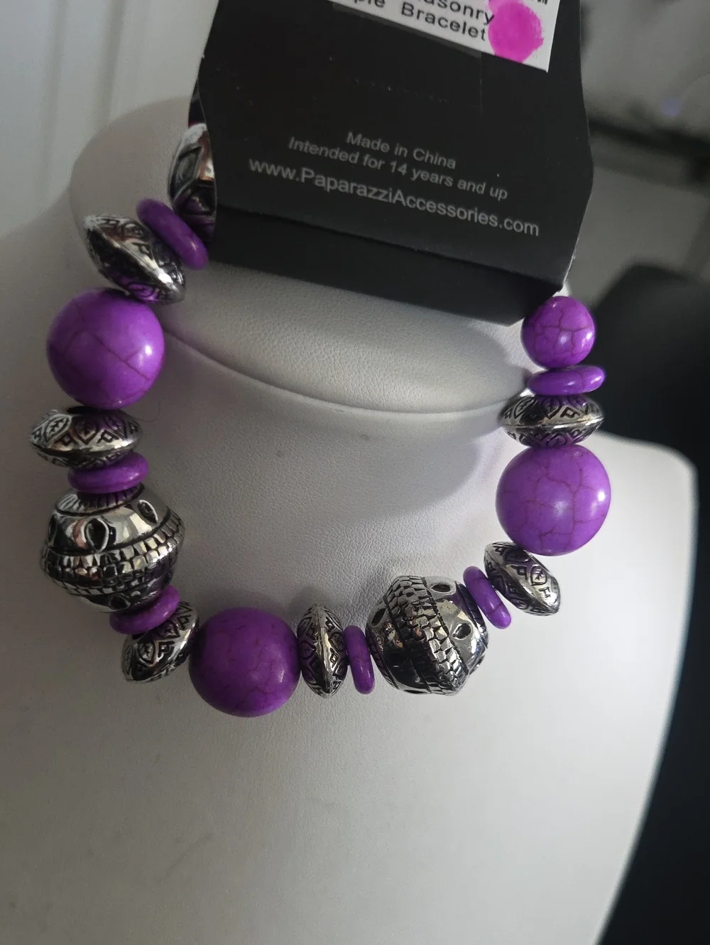 Paparazzi Majestic Masonry Purple Bracelet NWT